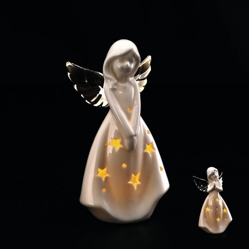 Ad trend Kipec angelček z led lučko 10x8xh18,5cm / keramika, (5000198012) Cene