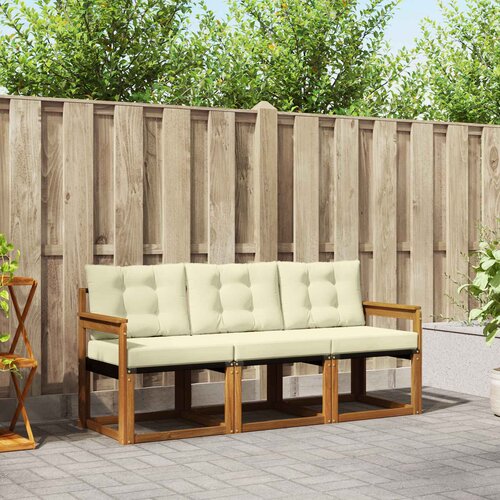  Set vanjskih sofa 3 kom. Prirodna i krem Cene
