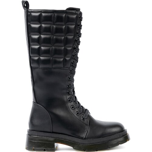Shelvt Classic black boots with lacing and zipper Cene