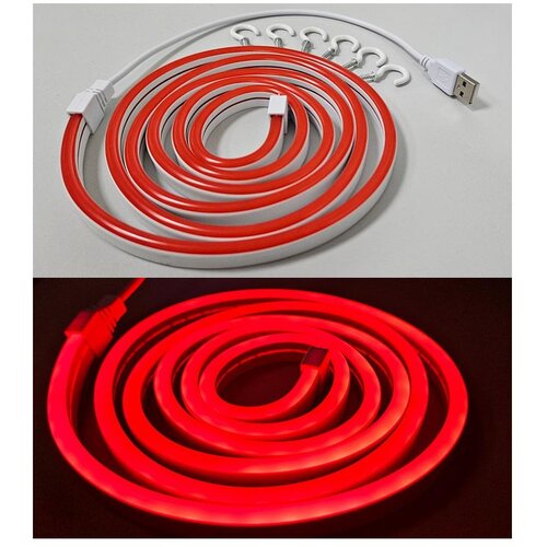  fleksibilna neon led traka/5V usb 1,8 m crvena Cene