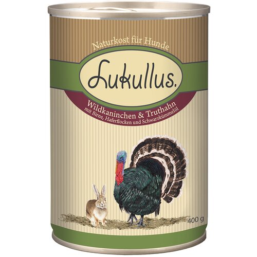 Lukullus Varčno pakiranje 24 x 400 g - Divji zajec & puran Cene