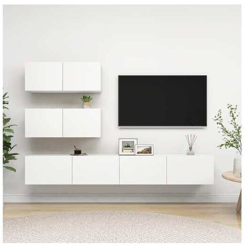  4-dijelni set TV ormarića bijeli od iverice Cijene
