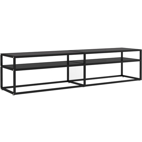 Maison Chic TV omarica - TV enota - Televizijska omarica črna 180x40x40,5 cm kaljeno steklo, (21700871) Slike