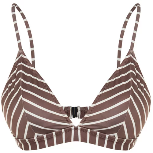 Trendyol Bikini Top - Brown - Striped