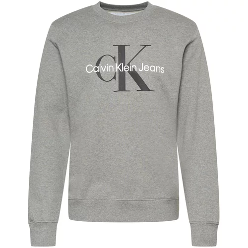 Calvin Klein Jeans Majica pegasto siva / črna / bela