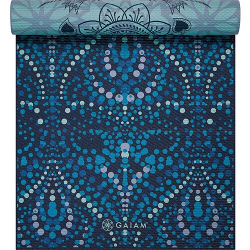 GAIAM MYSTIC SKY joga podloga premium za obračanje - Odtenki modre z vzorcem Slike