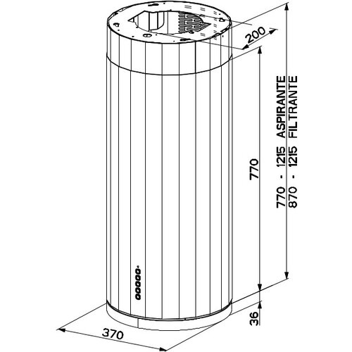 Faber napa corinthia isola EV8+ dg matt/concrete A37, (110.0456.220) Slike