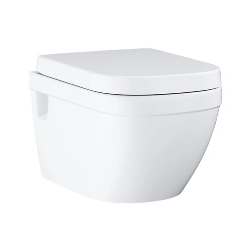 Grohe 39703000 Euro Ceramic viseča brezrobna WC &amp;scaron;koljka z WC desko s počasnim zapiranjem Slike