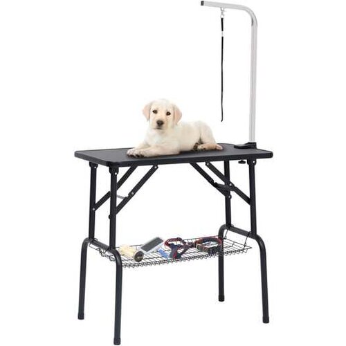  Nastavljiva miza za nego psov z 1 zanko in košaro Cene