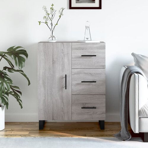 vidaXL Komoda siva sonoma 69,5x34x90 cm inženirski les Cene