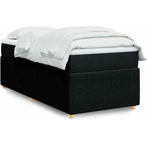  Box spring krevet s madracem crni 90x190 cm od tkanine Cijene