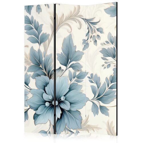  Paravan - Turquoise Flowers in Retro Vibe  Floral Ornaments 135x172 Cijene