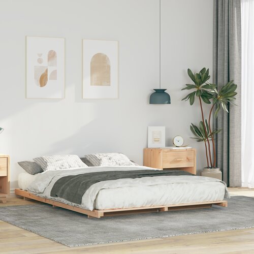 vidaXL Krevet s daskama Smeđa 160 x 200 cm Masivna borovina Cene