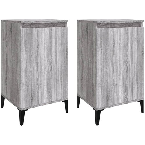 Maison Chic Dvo delni komplet Nočne omarice - Nočne mize siva sonoma 40x35x70 cm inženirski les, (21688306) Slike