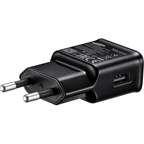 Samsung stenski polnilec z enim USB-A vhodom 15W črne barve EP-TA200EBE (OEM pakiranje) Slike