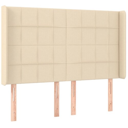  Krevet box spring s madracem LED krem 140x200 cm od tkanine Slike