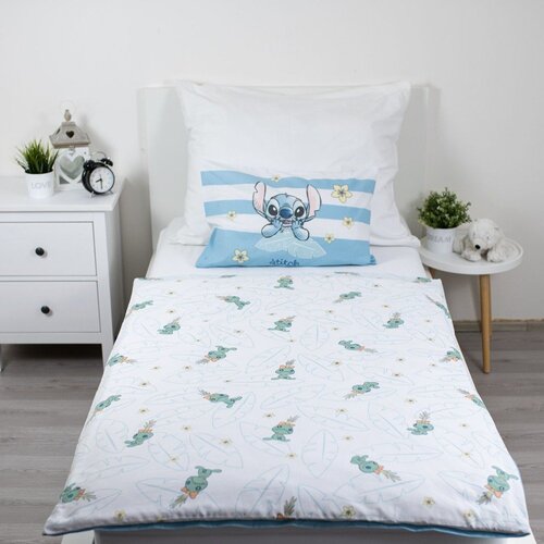 Jerry Fabrics Svetlo modra bombažna otro&amp;scaron;ka posteljnina za otro&amp;scaron;ko posteljico 100x135 cm Lilo &amp;amp; Stitch &amp;quot;Tropical Hugs&amp;quot; &amp;ndash; Slike