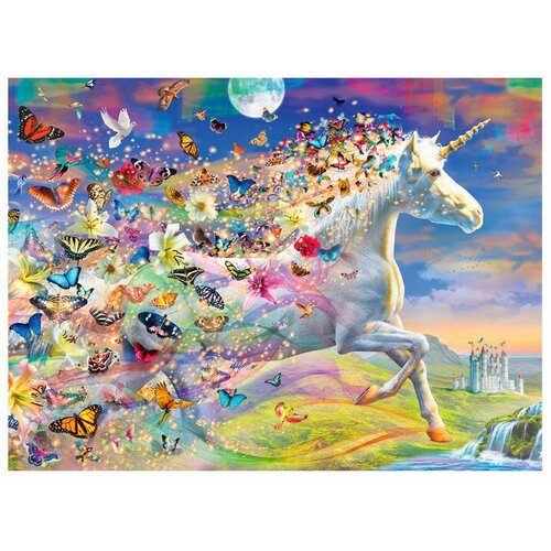 Ravensburger puzzle - biserni konj - 500 delova Slike