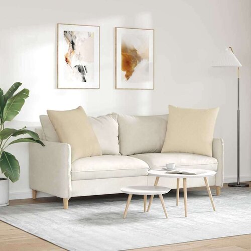 VidaXL jastučići za sofu 2 pcs krema 80 x 80 cm tkanina Slike