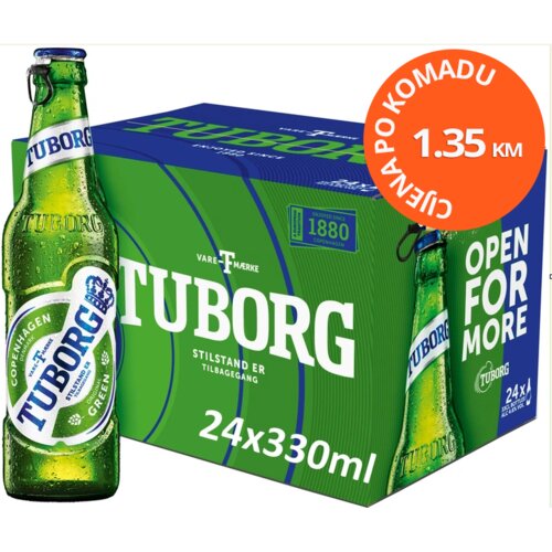 Tuborg green 0.33l 24/1 paket Slike