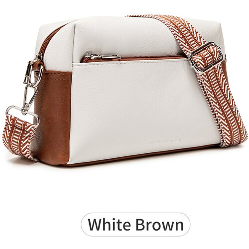 INF Vintage Casual Ženska Torbica za na Ramo White+Brown, (21838440) Cene