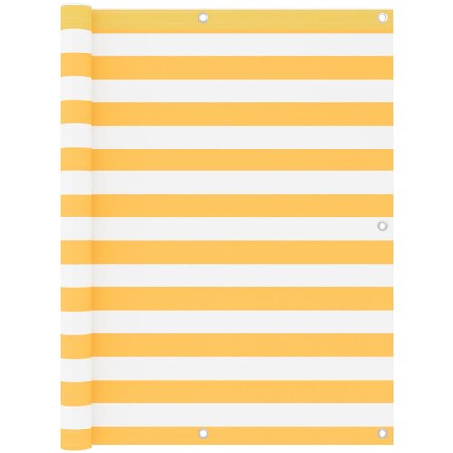 VidaXL Balkonsko platno belo in rumeno 120x300 cm oksford blago, (20610733) Slike