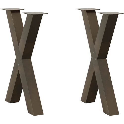 vidaXL Noge za blagovaonski stol X-oblika 2 kom 60x(72-73) cm čelik Cijene