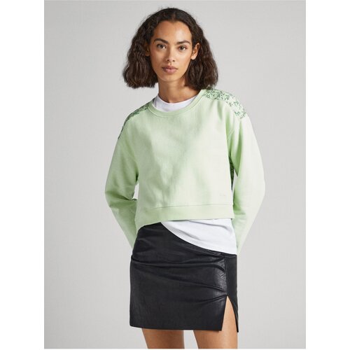 Pepe Jeans Light Green Women's Floral Sweatshirt Alissa - Women Cijene
