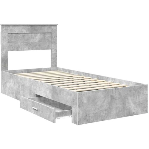  Okvir za krevet Betonski sivi i srebrna 75 x 190 cm Slike