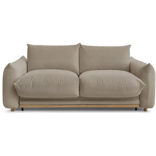 Bobochic Paris Bež sklopiva sofa 214 cm Ernest –