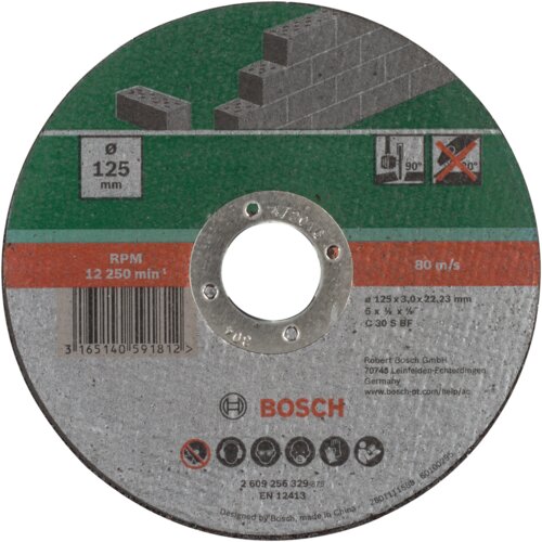 Bosch rezna ploča 2609256329, ravna, 125&times;2.5 mm, kamen, 10 komada Cene