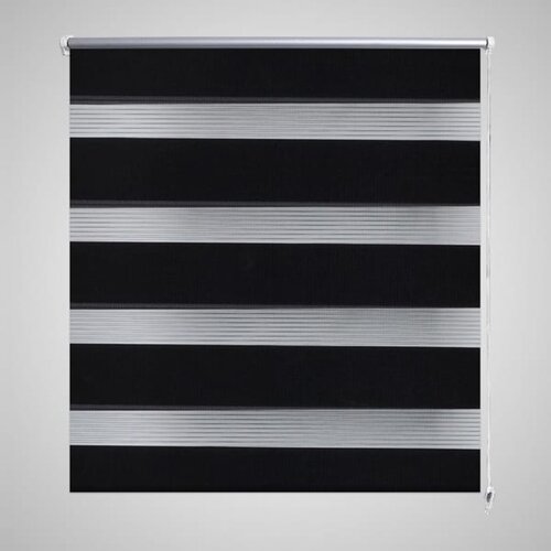 VidaXL Črtasti Zebra Rolo / Senčilo velikost 120 x 230 cm Črna barva Slike