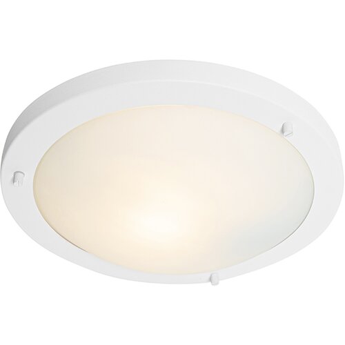 QAZQA Moderna stropna svetilka bela 31 cm IP44 - Yuma Slike