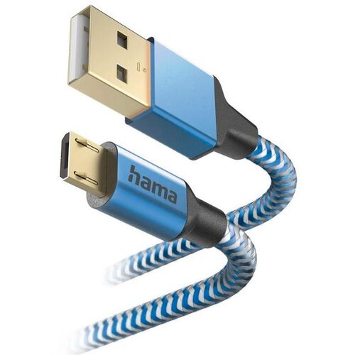 Hama USB-A micro USB kabel - 1,5 m moder, (5000277583) Cene