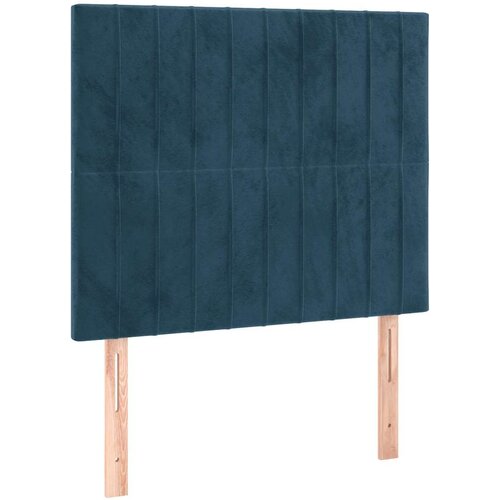 Box spring krevet s madracem tamnoplavi 80 x 200 cm bar&amp;scaron;unasti Slike