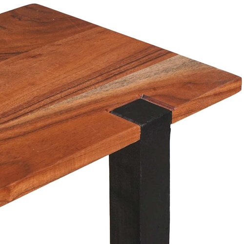  Konzolna stolica s policom Smeđa i crna 110 x 30 x 75 cm Slike