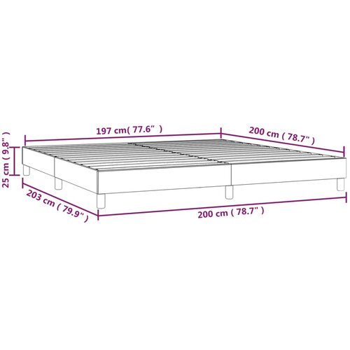  Okvir za krevet s oprugom crni 200x200 cm od umjetne kože Slike