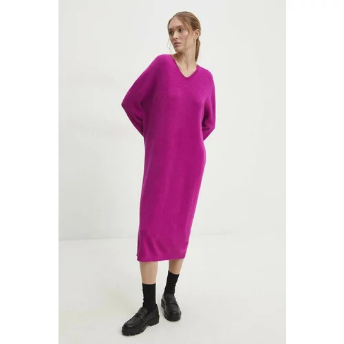 Answear Lab Haljina boja: ružičasta, mini, oversize