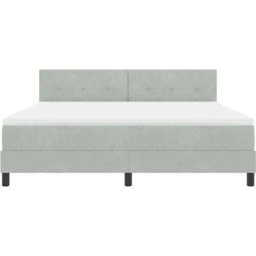  LED Box Spring Krevet Svijetlo siva 180 x 200 cm Bar&amp;scaron;un Slike