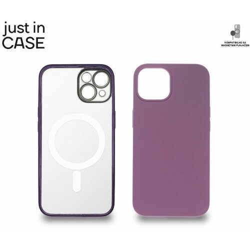 Just In Case 2u1 Extra case MAG MIX PLUS paket LjUBIČASTI za iPhone 14 Slike