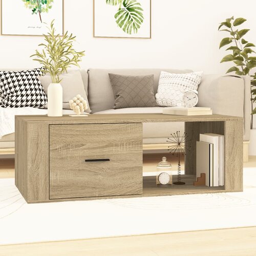 The Living Store Klubska mizica sonoma hrast 100x50,5x35 cm inženirski les - Klubska Mizica, (21575333) Cene