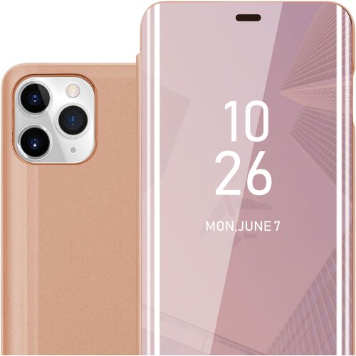 Cadorabo Case, združljiv z Apple v Kunzit Pink - Clear View Zrcalo Zaščitni pokrov s funkcijo stojala 360 stopinj zaščita, (20571146) Cene