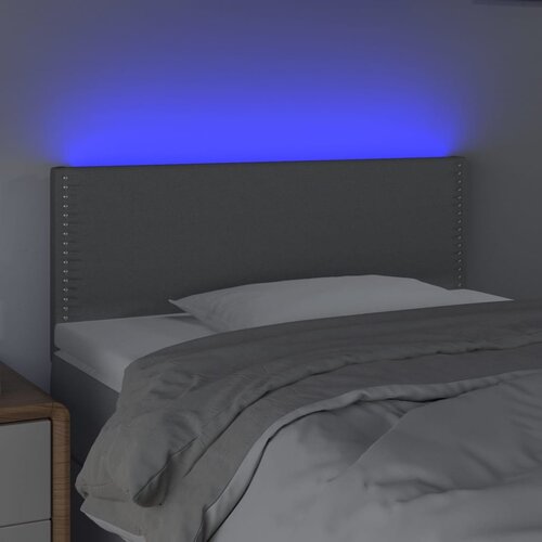  LED uzglavlje svjetlosivo 100x5x78/88 cm od tkanine Slike