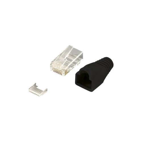 Logilink MP0024 RJ45 konektor CAT 6, neoklopljeni utikač MP0024, ravni Polovi: 8P8C Crni 100 kom. Cijene