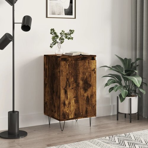 VidaXL Komoda dimljeni hrast 40x35x70 cm inženirski les Slike