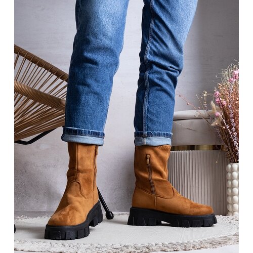 Gemre Brown platform ankle boots Conco Cene
