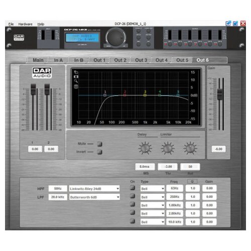 DAP Audio DCP-26 MKII Digitalni Cross Over 2-in, 6-out - - Audio-Kondric Slike