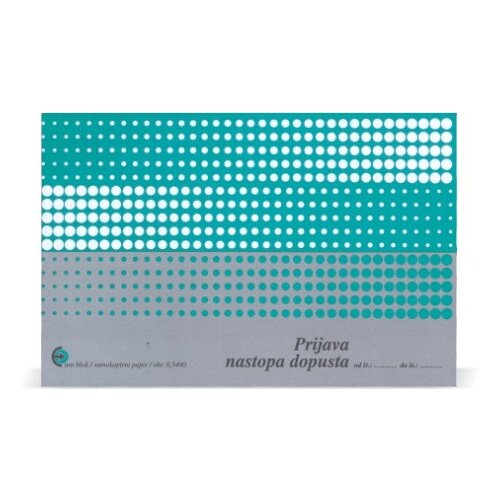  Prijava nastopa dopusta A6 (obrazec 0,5400) Cene