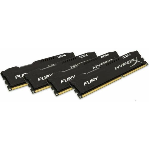 Kingston DIMM DDR4 64GB (4x16GB kit) 2133MHz HX421C14FBK4/64 HyperX Fury Black ram memorija Slike
