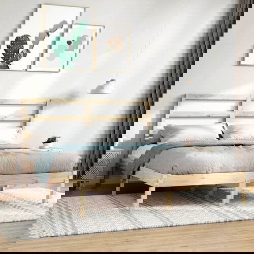 Furnova Posteljni okvir iz trdnega lesa 135x190 cm, (21933995) Slike